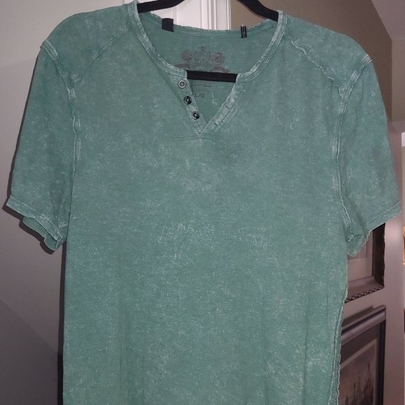 SuperDry - Button Up Long Sleeve T-Shirt - Large - Light Greenish Color - Picture 5 of 5